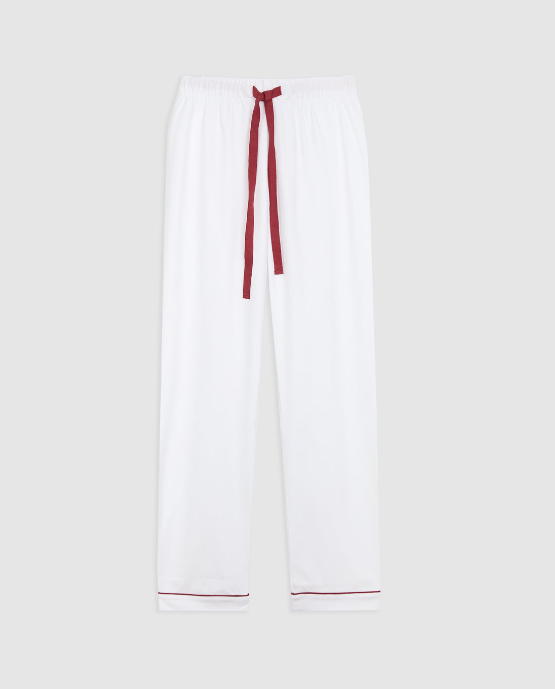 Pijama Mujer Camisero Blanco Burgundy