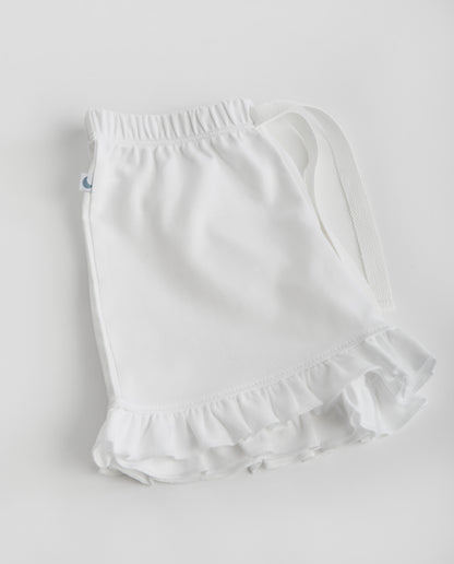 Kids Pajamas with Ruffles and Short Embroidered Strips