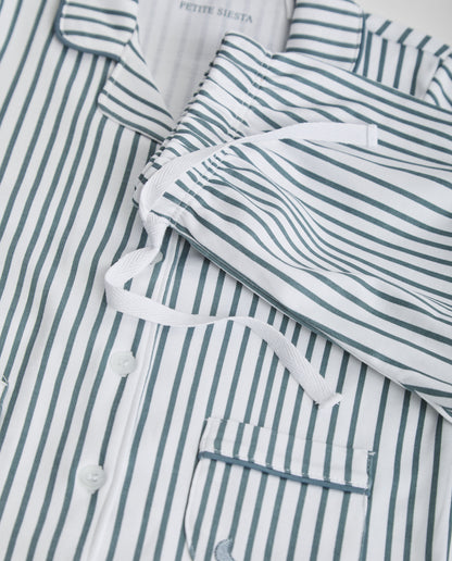 Pyjama court à rayures bleu foncé pour enfant
