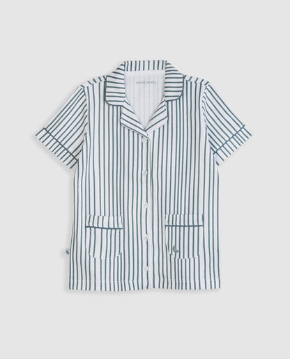 Pyjama court à rayures bleu foncé pour enfant