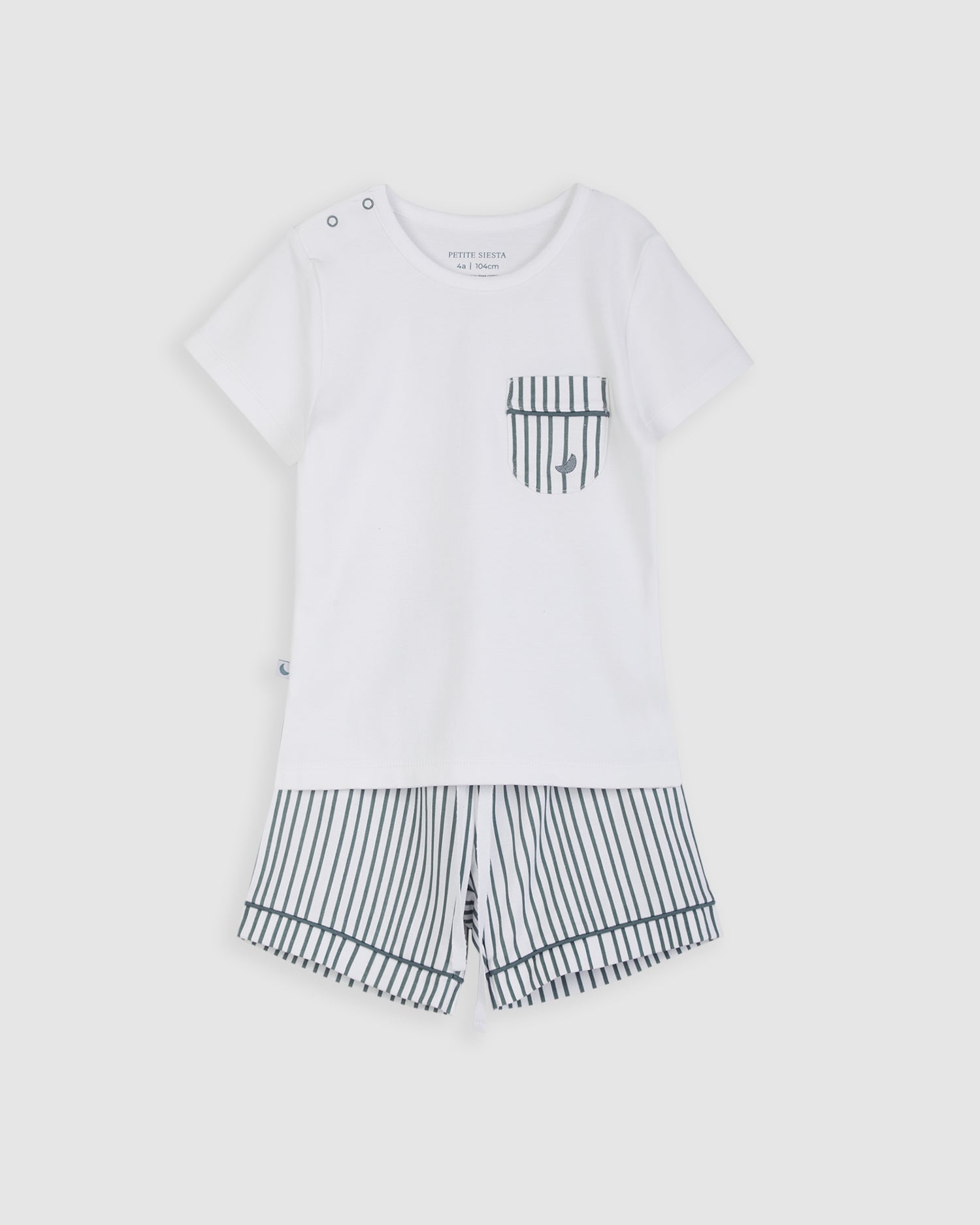 Pijama Kids Rayas Deep Blue Corto