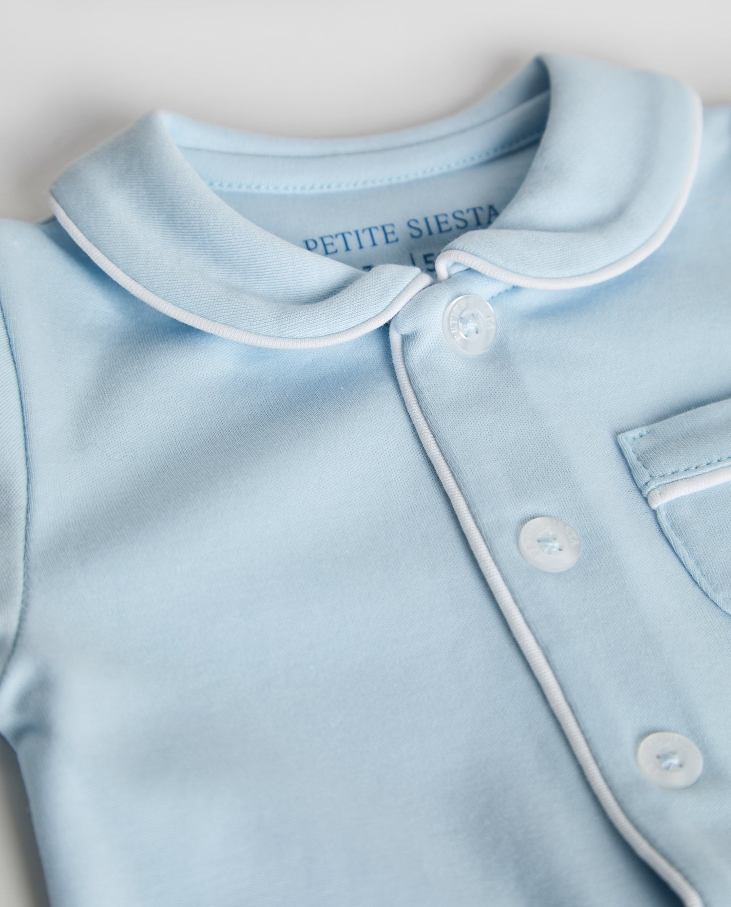 Pyjama chemise bleu pour bébé