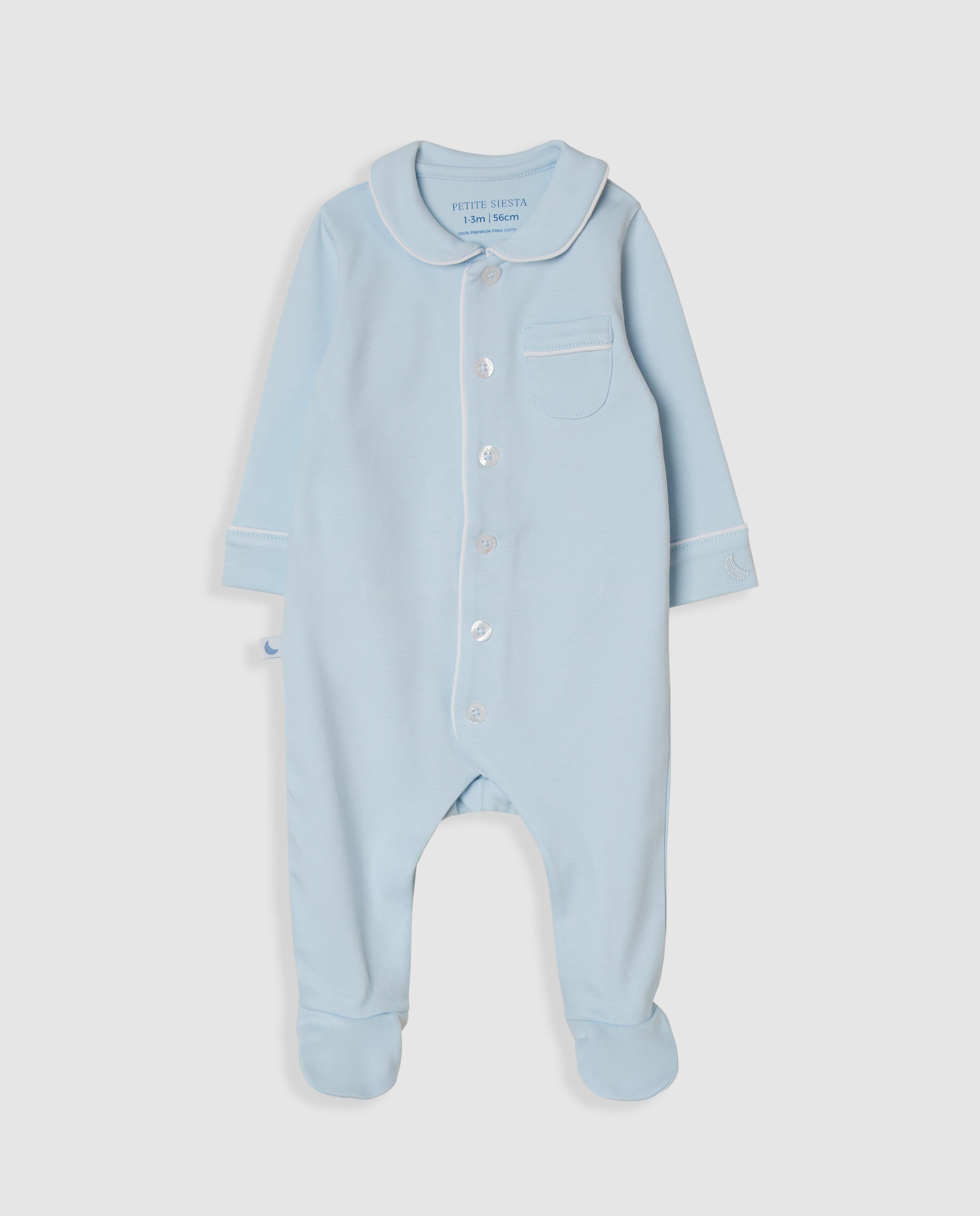 Pyjama chemise bleu pour bébé