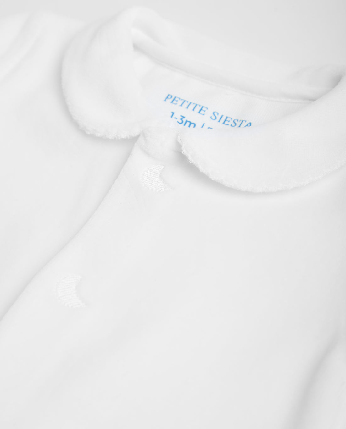 Pyjama bébé en velours blanc