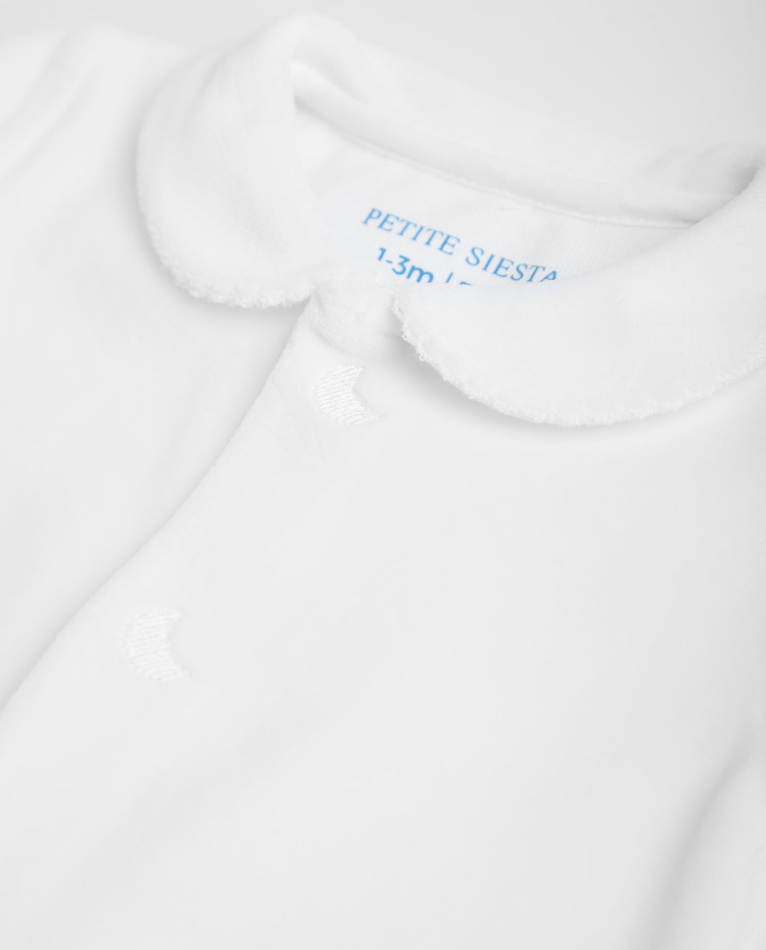 White Velour Baby Pajamas