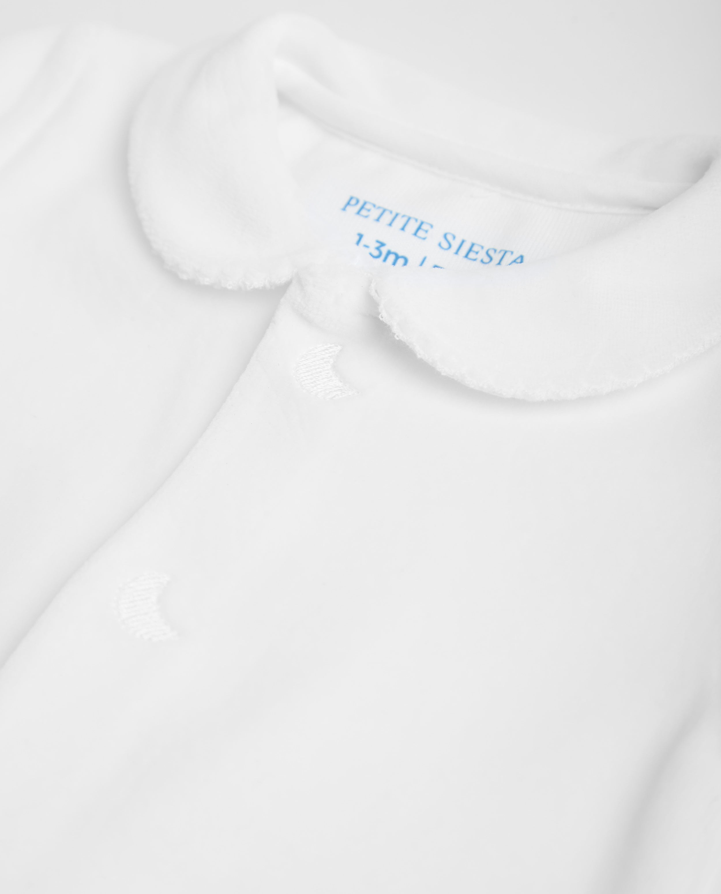White Velour Baby Pajamas