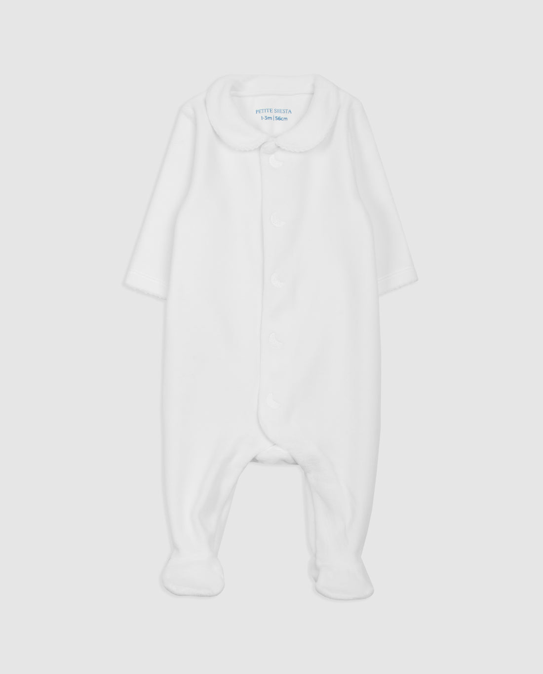Pyjama bébé en velours blanc