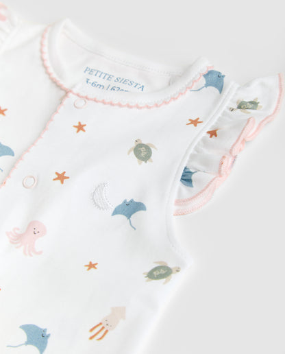 Pijama Bebé Volantes Ocean Corto