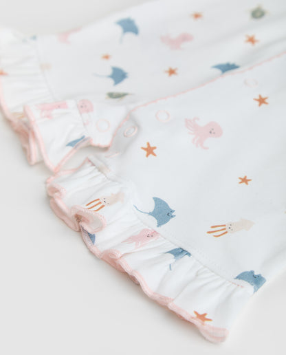 Pijama Bebé Volantes Ocean Corto