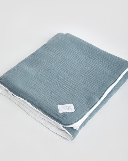 Cape de bain bleu profond