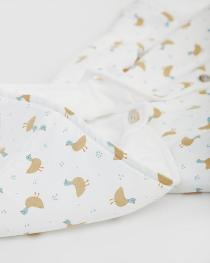 Buzo Reversible Blanco/Patos