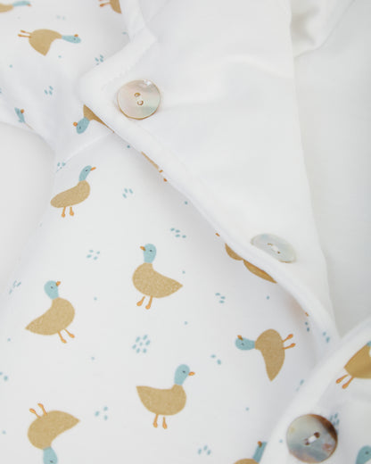 Buzo Reversible Blanco/Patos