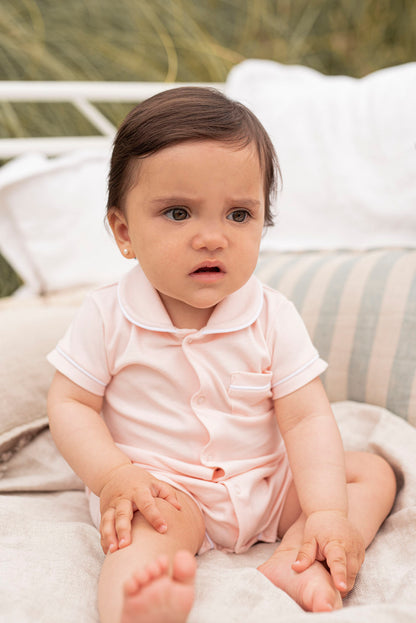 Short Pink Baby Shirt Pajamas 