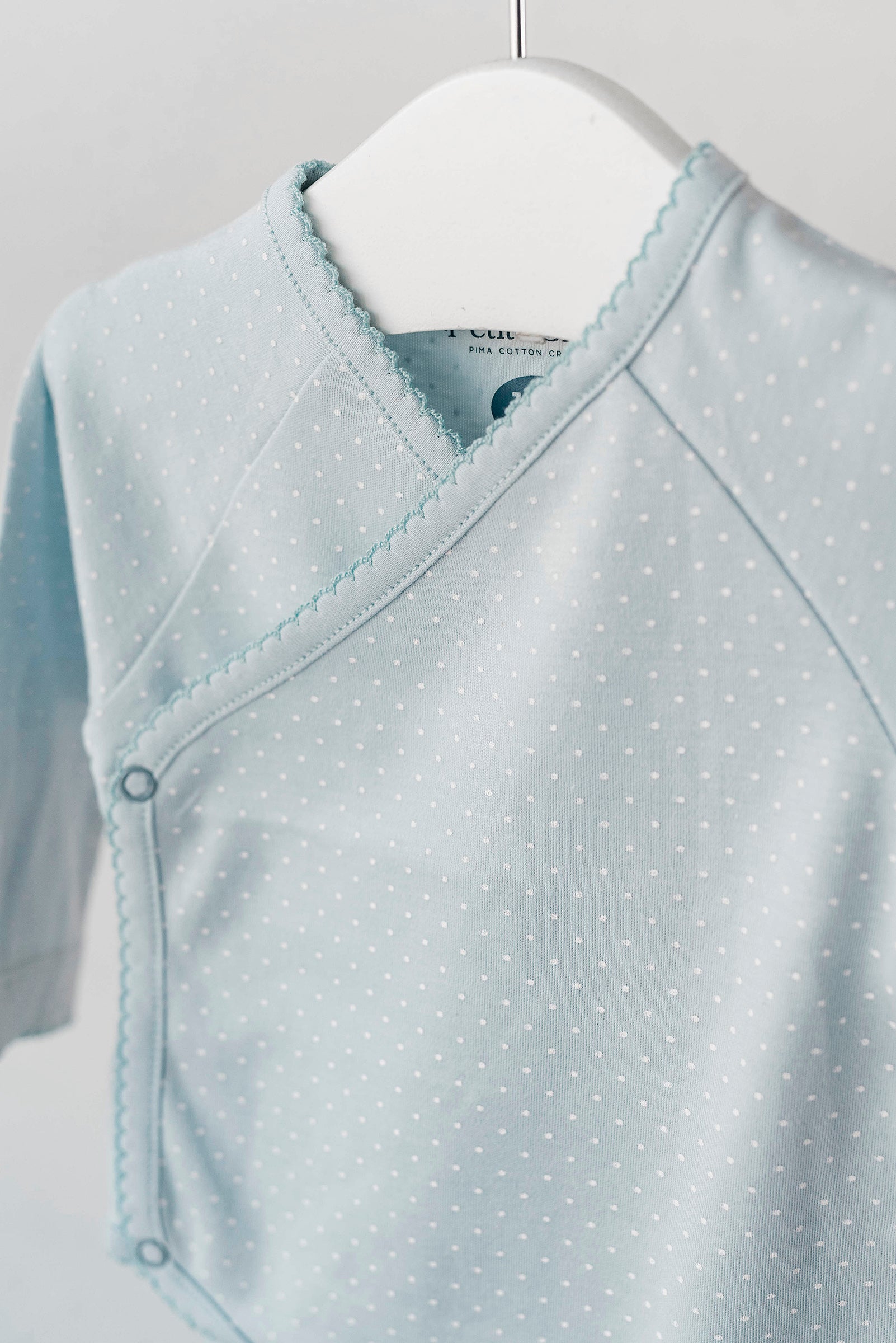 Body Kimono Azul Puntos Blancos