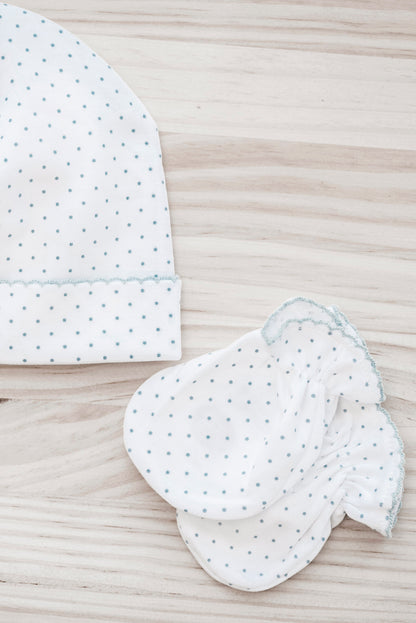 Pack Gorrito y Manoplas - Puntos Azules