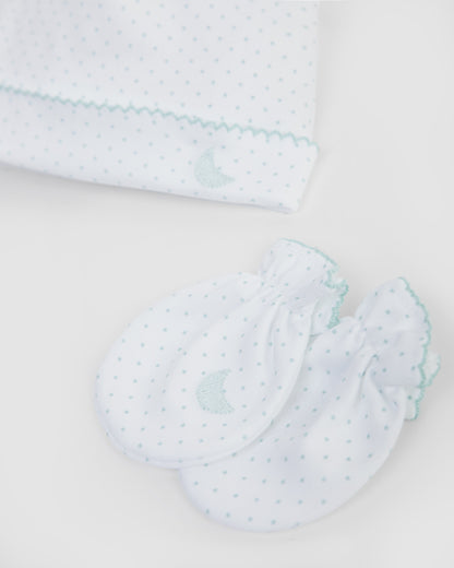 Pack Gorrito y Manoplas - Puntos Azules