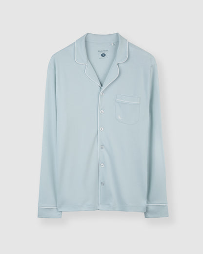 Pyjama chemise bleue pour homme