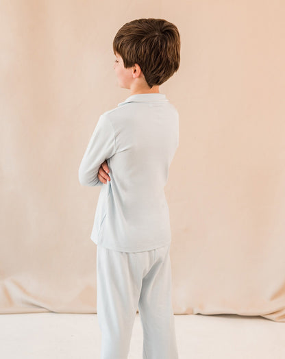 Kids Blue Shirt Pajamas